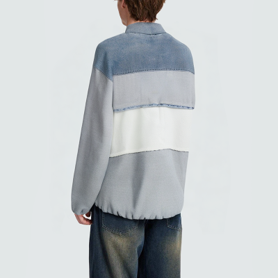 Fashion patchwork men's denim jacket