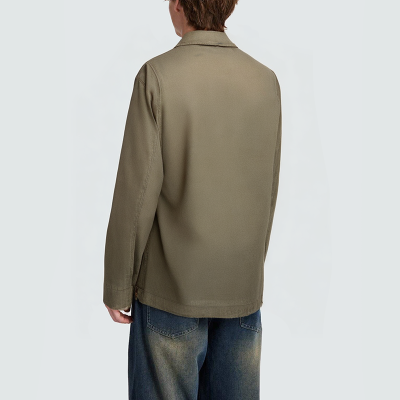 High quality distressed acid wash men's denim jacket