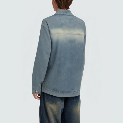 Fashion washed loose men's denim jacket