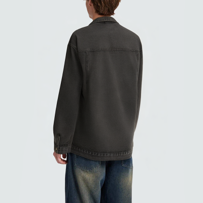 High street button loose men's denim jacket