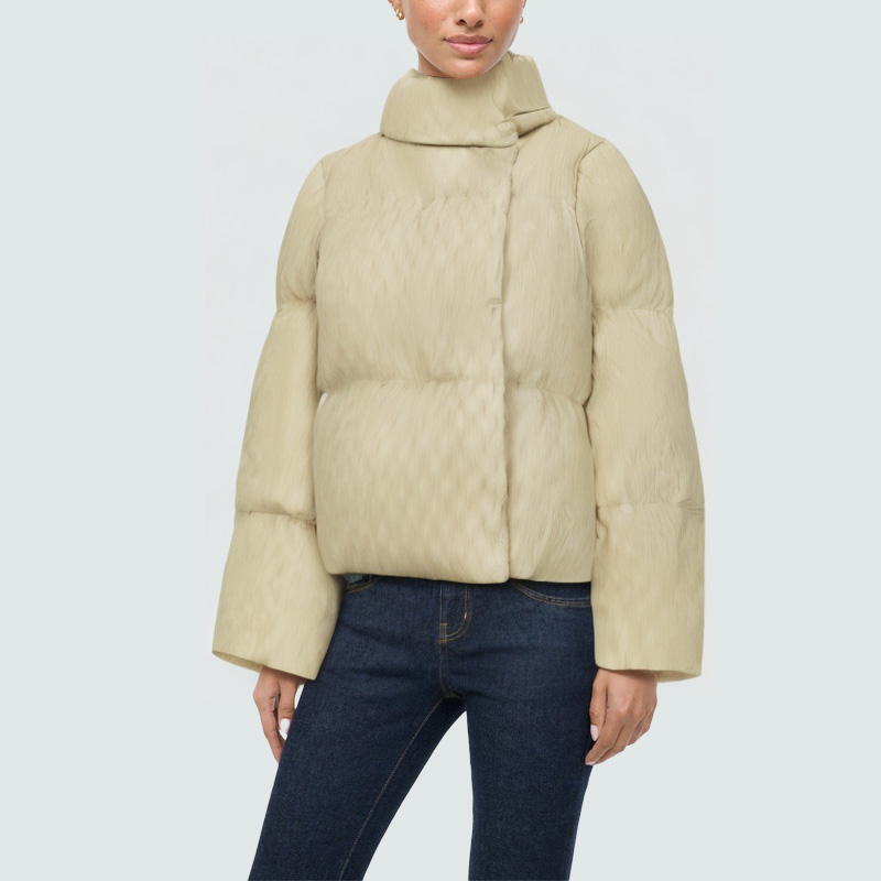 High-end turtleneck warm women's down jacket