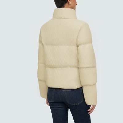 High-end turtleneck warm women's down jacket