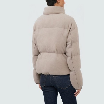 Stand collar warm short women's down jacket