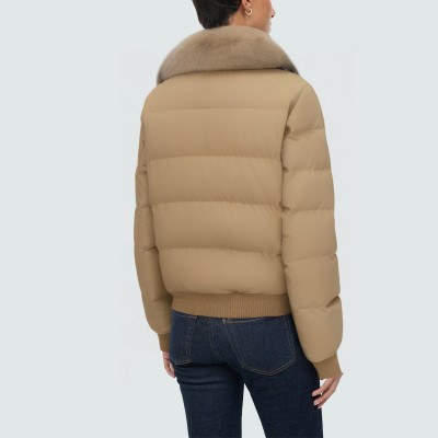 Fashionable fur collar warm women's down jacket