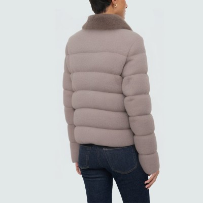 Comfortable and warm short women's down jacket