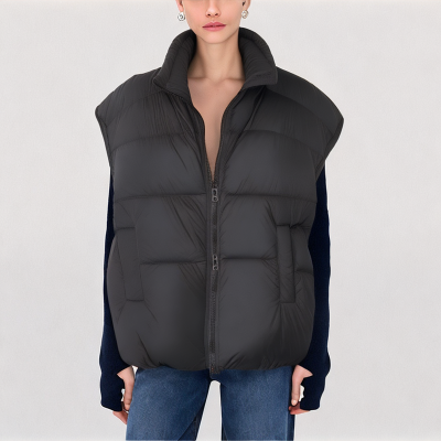 Stand up Collar Short Down Vest