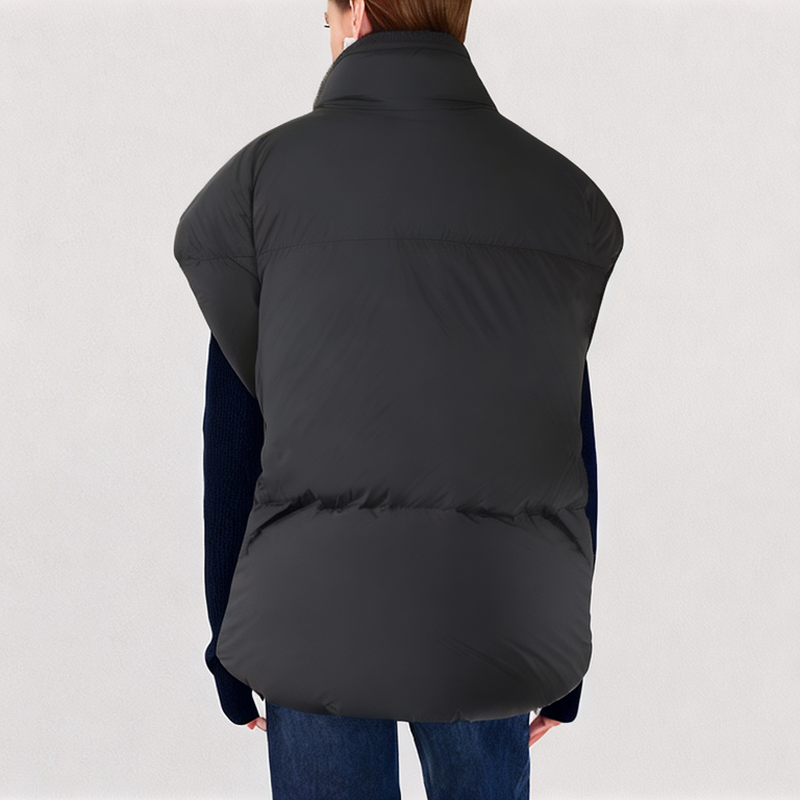 Stand up Collar Short Down Vest Stand up Collar Short Down Vest