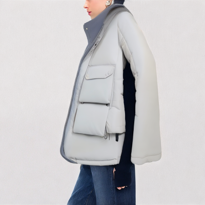 Color Blocked Down Vest