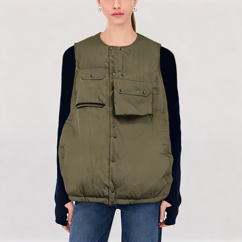 Crew Neck Thick Down Vest Crew Neck Thick Down Vest