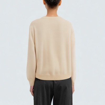 Bow-decorated women's knitted cardigan