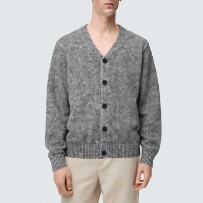 High-quality button-up men's knitted cardigan