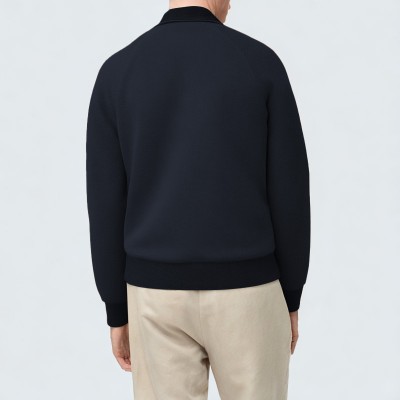 Minimalist V-neck men's knitted cardigan