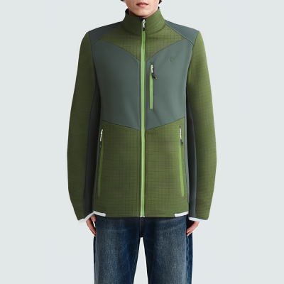 High-quality windproof stand-up collar men's parka