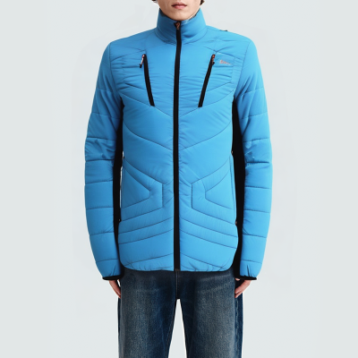 Fashionable stand collar thickened men's parka