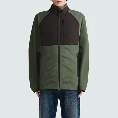 Lightweight stand collar windproof men's parka