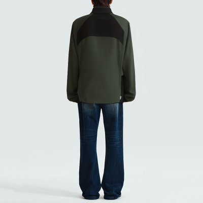 Lightweight stand collar windproof men's parka