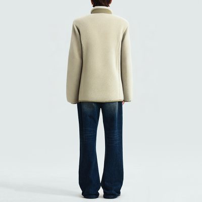 Men's stand collar wool warm parka