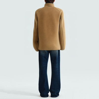 Soft and comfortable stand collar men's parka