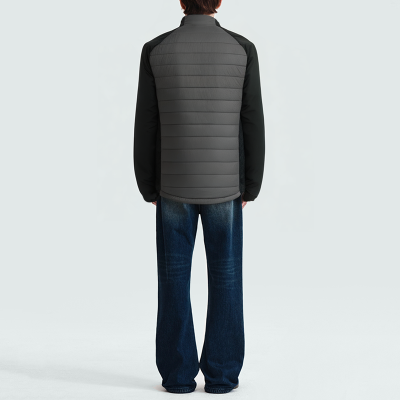 Contrast color stitching warm men's parka