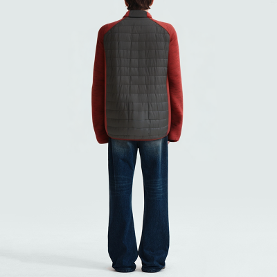 Windproof stand collar warm men's parka