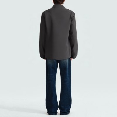 Men's windproof stand collar soft shell parka