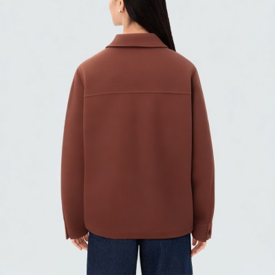 Simple solid color lapel women's jacket