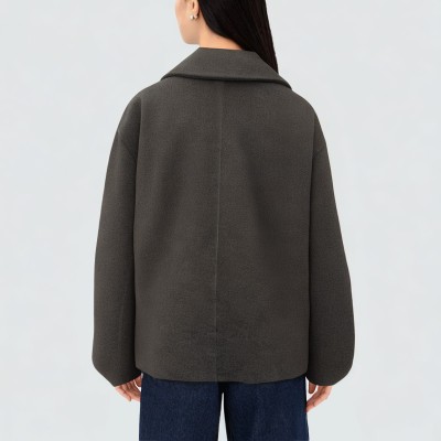 Casual lapel double breasted women's jacket