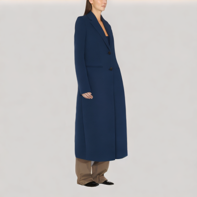 Single-Breasted Wool Coat