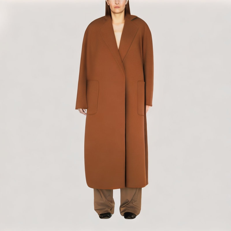 Reversible Long Wool Coat