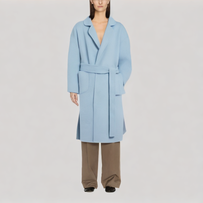 Wool double-breasted coat