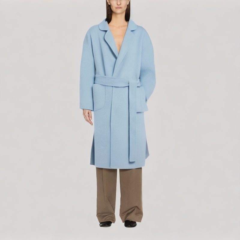 Wool double-breasted coat