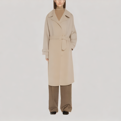 Belted Double-Breasted Coat