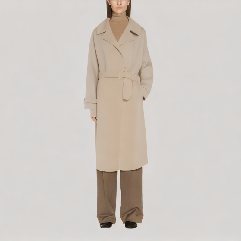 Belted Double-Breasted Coat