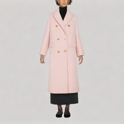 Pink cashmere coat