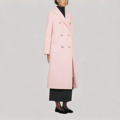 Pink cashmere coat
