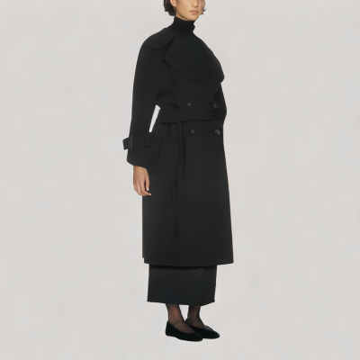 Black cashmere coat