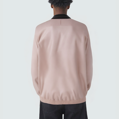 Fashion pink loose men's casual jacket