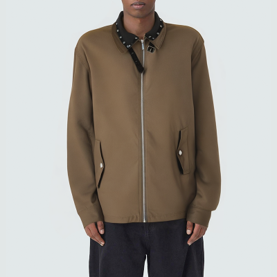 Unique lapel loose men's casual jacket