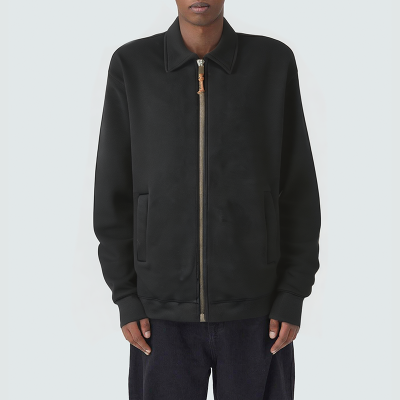 Black lapel windproof men's casual jacket