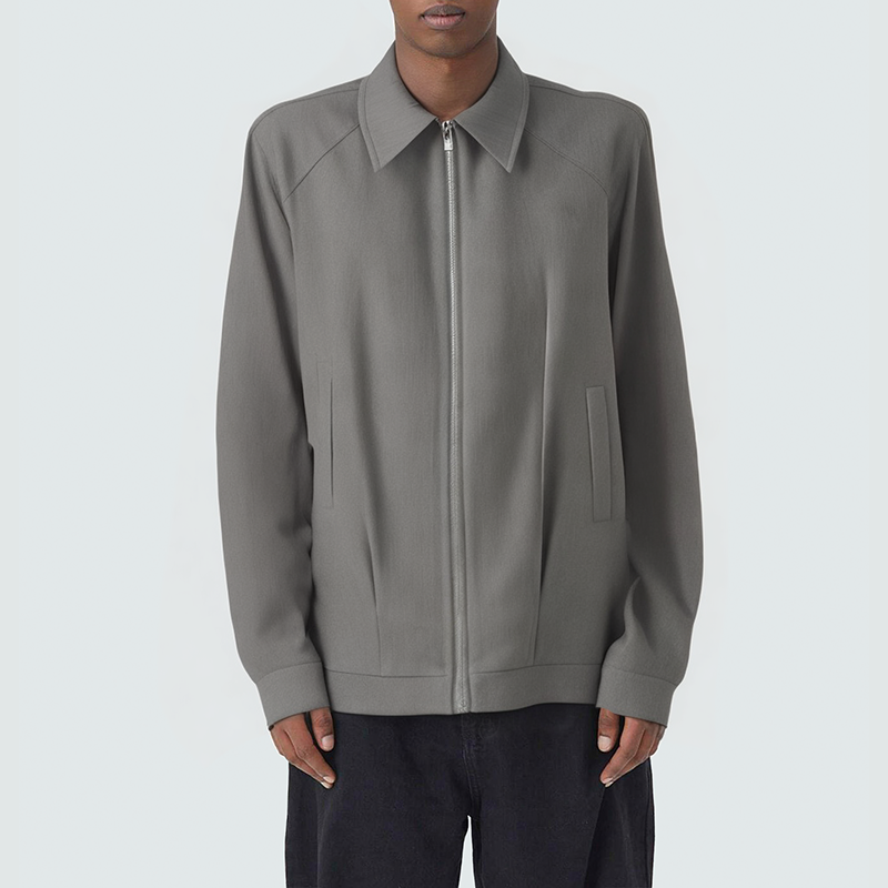 Gray lapel loose men's casual jacket