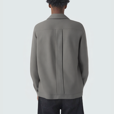 Gray lapel loose men's casual jacket