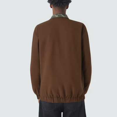 Camouflage patchwork multi-pocket men's casual jacket