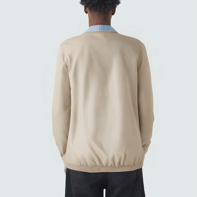 Autumn plaid lapel men's casual jacket