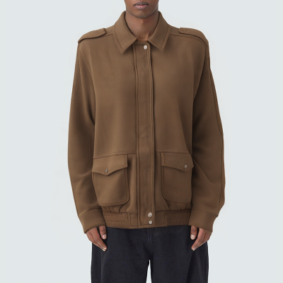 Simple and versatile suede men's casual jacket