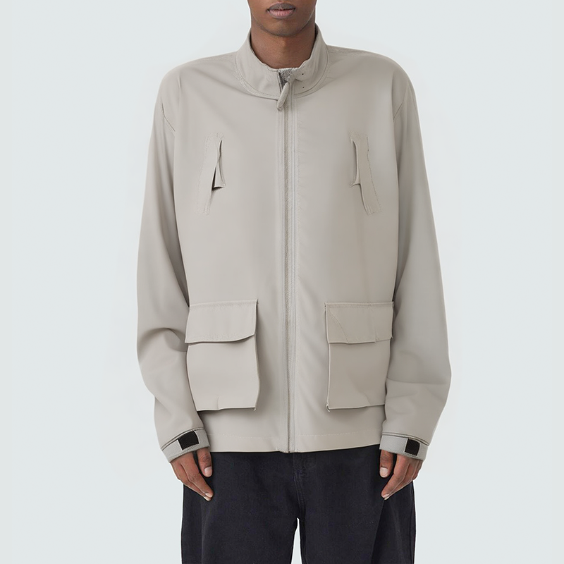 Large pocket loose men's casual jacket