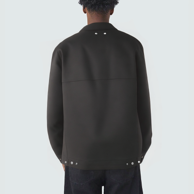 High street black loose men's casual jacket