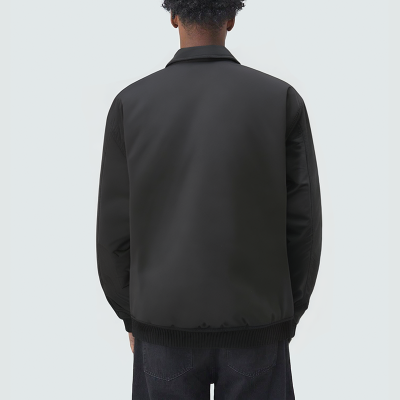 Simple black comfortable men's casual jacket