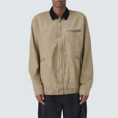 Contrast color lapel comfortable men's casual jacket