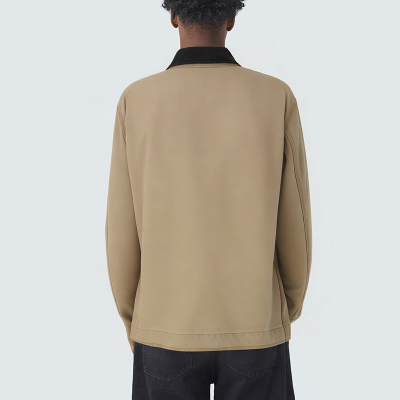 Contrast color lapel comfortable men's casual jacket