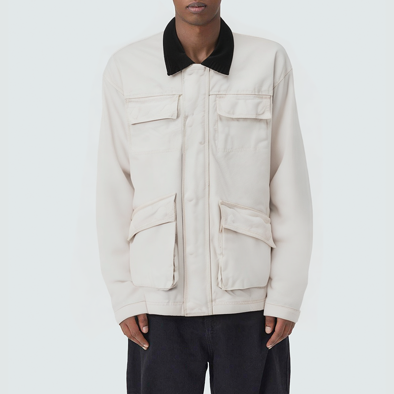 Contrast color lapel outdoor men's casual jacket